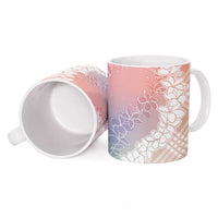 Hawaii Aloha Plumeria Lei Pastel Candy Palaka Ceramic Mug - Polynesian Pride