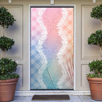 Hawaii Aloha Plumeria Lei Pastel Candy Palaka Door Cover - Polynesian Pride