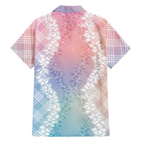 Hawaii Aloha Plumeria Lei Pastel Candy Palaka Family Matching Summer Maxi Dress and Hawaiian Shirt - Polynesian Pride