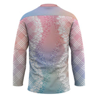 Hawaii Aloha Plumeria Lei Pastel Candy Palaka Hockey Jersey - Polynesian Pride