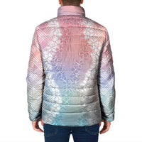 Hawaii Aloha Plumeria Lei Pastel Candy Palaka Padded Jacket - Polynesian Pride