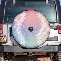 Hawaii Aloha Plumeria Lei Pastel Candy Palaka Spare Tire Cover - Polynesian Pride