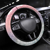 Hawaii Aloha Plumeria Lei Pastel Candy Palaka Steering Wheel Cover - Polynesian Pride