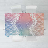 Hawaii Aloha Plumeria Lei Pastel Candy Palaka Tablecloth - Polynesian Pride