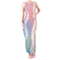 Hawaii Aloha Plumeria Lei Pastel Candy Palaka Tank Maxi Dress - Polynesian Pride