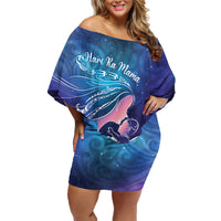 New Zealand Mother's Day Family Matching Off Shoulder Short Dress and Hawaiian Shirt Maori Hari Ra Mama