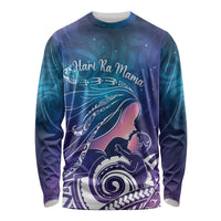 New Zealand Mother's Day Long Sleeve Shirt Maori Hari Ra Mama LT7 Unisex Galaxy - Polynesian Pride