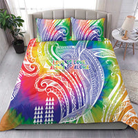 Aloha Pride Rainbow Tie Dye Bedding Set Humpback Whale - Love is Love
