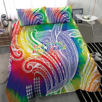 Aloha Pride Rainbow Tie Dye Bedding Set Humpback Whale - Love is Love