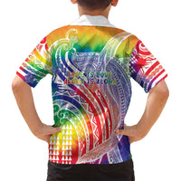 Aloha Pride Rainbow Tie Dye Family Matching Summer Maxi Dress and Hawaiian Shirt Humpback Whale - Love is Love