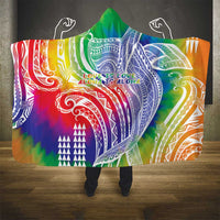 Aloha Pride Rainbow Tie Dye Hooded Blanket Humpback Whale - Love is Love