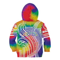 Aloha Pride Rainbow Tie Dye Kid Hoodie Humpback Whale - Love is Love