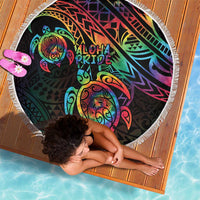Hawaii Pride Beach Blanket Rainbow Swirls