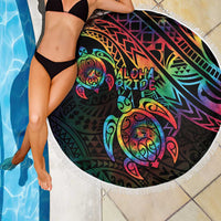 Hawaii Pride Beach Blanket Rainbow Swirls