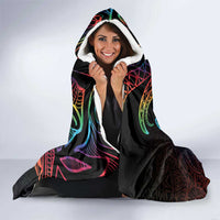 Hawaii Pride Hooded Blanket Rainbow Swirls