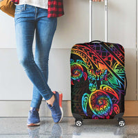 Hawaii Pride Luggage Cover Rainbow Swirls