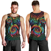 Hawaii Pride Men Tank Top Rainbow Swirls