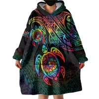Hawaii Pride Wearable Blanket Hoodie Rainbow Swirls