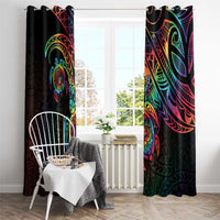 Hawaii Pride Window Curtain Rainbow Swirls