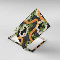 Aloha Festive Hawaii Canvas Wall Art Mokihana - Maile and Ilima on Black - Polynesian Pride