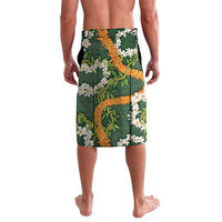 Aloha Festive Hawaii Lavalava Mokihana - Maile and Ilima on Forest Green - Polynesian Pride