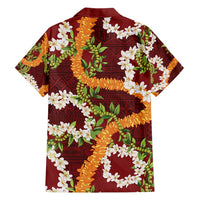 Aloha Festive Hawaii Hawaiian Shirt Mokihana - Maile and Ilima on Crimson - Polynesian Pride
