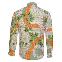Aloha Festive Hawaii Family Matching Puletasi and Hawaiian Shirt Mokihana - Maile Leis in Muted Summer LT7 - Polynesian Pride