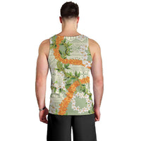 Aloha Festive Hawaii Men Tank Top Mokihana - Maile Leis in Muted Summer - Polynesian Pride