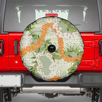 Aloha Festive Hawaii Spare Tire Cover Mokihana - Maile Leis in Muted Summer - Polynesian Pride