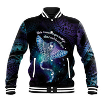 Polynesian Tala Manta Ray Baseball Jacket Nowhere You Could Go That I Won't Be With You - Polynesian Pride