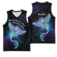 Polynesian Tala Manta Ray Basketball Jersey Nowhere You Could Go That I Won't Be With You - Polynesian Pride
