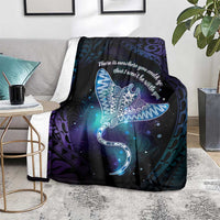 Polynesian Tala Manta Ray Blanket Nowhere You Could Go That I Won't Be With You - Polynesian Pride