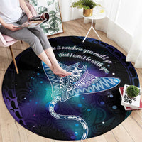 Polynesian Tala Manta Ray Round Carpet Nowhere You Could Go That I Won't Be With You - Polynesian Pride