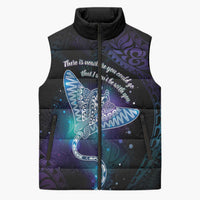Polynesian Tala Manta Ray Sleeveless Puffer Jacket Nowhere You Could Go That I Won't Be With You - Polynesian Pride