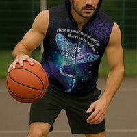 Polynesian Tala Manta Ray Sleeveless Zip Hoodie Nowhere You Could Go That I Won't Be With You LT7 - Polynesian Pride