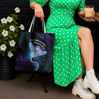Polynesian Tala Manta Ray Tote Bag Nowhere You Could Go That I Won't Be With You LT7 - Polynesian Pride