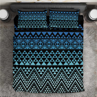 Maori Niho Taniwha Te Wheiao Bedding Set Moana Blue - Polynesian Pride