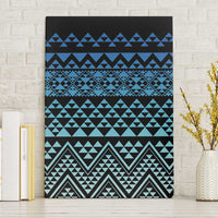 Maori Niho Taniwha Te Wheiao Canvas Wall Art Moana Blue LT7 Without Frame Blue - Polynesian Pride