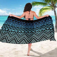 Maori Niho Taniwha Te Wheiao Sarong Moana Blue - Polynesian Pride