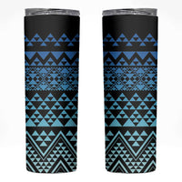Maori Niho Taniwha Te Wheiao Skinny Tumbler Moana Blue - Polynesian Pride
