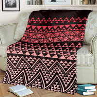 Maori Niho Taniwha Te Wheiao Blanket Terracotta - Polynesian Pride
