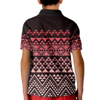 Maori Niho Taniwha Te Wheiao Kid Polo Shirt Terracotta LT7 - Polynesian Pride