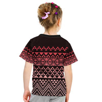 Maori Niho Taniwha Te Wheiao Kid T Shirt Terracotta LT7 - Polynesian Pride
