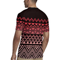 Maori Niho Taniwha Te Wheiao Rugby Jersey Terracotta - Polynesian Pride