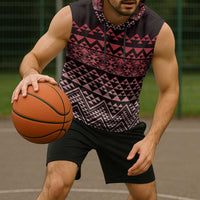 Maori Niho Taniwha Te Wheiao Sleeveless Hoodie Terracotta - Polynesian Pride