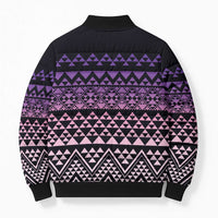 Maori Niho Taniwha Te Wheiao Bomber Puffer Jacket Waiporoporo - Polynesian Pride