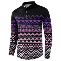 Maori Niho Taniwha Te Wheiao Button Sweatshirt Waiporoporo - Polynesian Pride