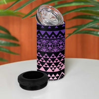 Maori Niho Taniwha Te Wheiao 4 in 1 Can Cooler Tumbler Waiporoporo - Polynesian Pride