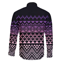 Maori Niho Taniwha Te Wheiao Family Matching Off The Shoulder Long Sleeve Dress and Hawaiian Shirt Waiporoporo - Polynesian Pride