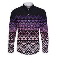 Maori Niho Taniwha Te Wheiao Family Matching Summer Maxi Dress and Hawaiian Shirt Waiporoporo - Polynesian Pride